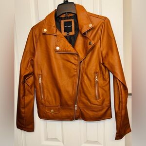 Me Jane Women's Brown Leather Jacket